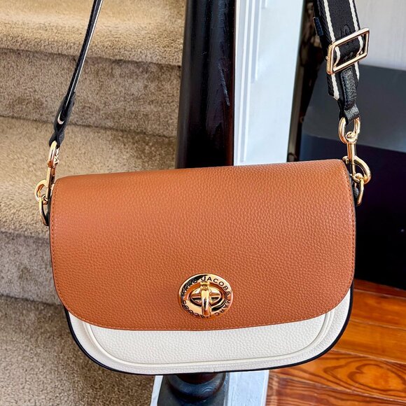 Marc Jacobs Small Colorblock Signet Saddle Bag - Picture 2 of 8